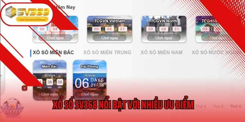 Xổ số SV368 nổi bật với nhiều ưu điểm   